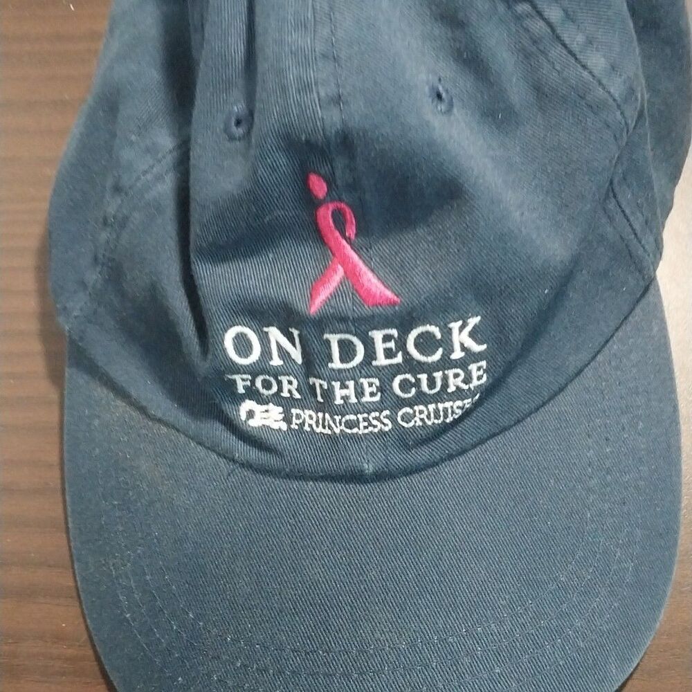 PRINCESS CRUISES "ON DECK FOR THE CURE" Unisex Embroidered Baseball Cap Hat